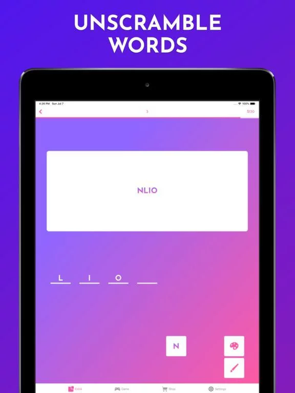 Изображение игры: Word Jumble - unscramble words
