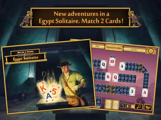 Изображение игры: Egypt Solitaire. Match 2 Cards. Card Game