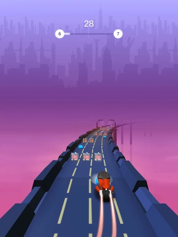 Изображение игры: Sunset Road Racing Game