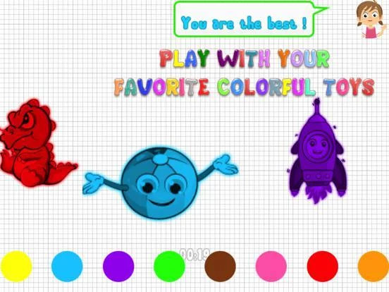 Изображение игры: Color Game for kids:memorize toys and their colors
