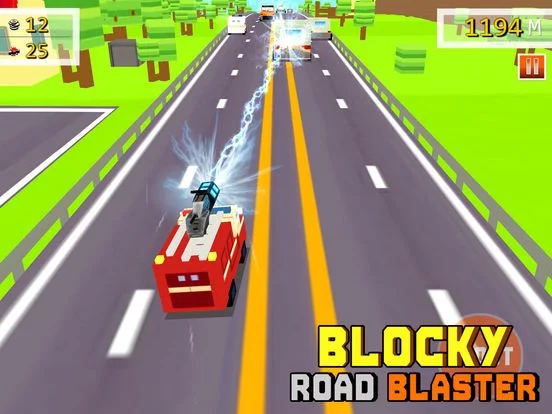 Изображение игры: Blocky Road Blaster - 3D ( Fun Race & Shoot Game )