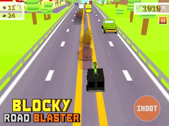 Изображение игры: Blocky Road Blaster - 3D ( Fun Race & Shoot Game )