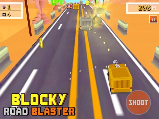 Изображение игры: Blocky Road Blaster - 3D ( Fun Race & Shoot Game )