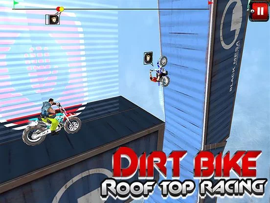 Изображение игры: Dirt Bike Roof Top Racing