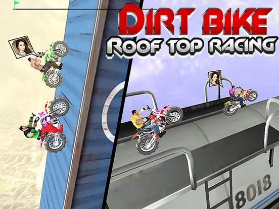 Изображение игры: Dirt Bike Roof Top Racing