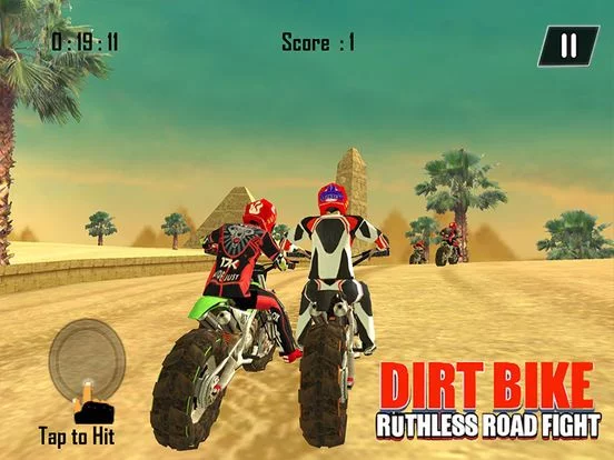 Изображение игры: Dirt Bike Road Fight Racing