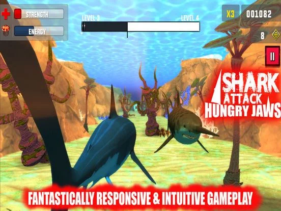 Изображение игры: Shark Fish Attack Hungry Jaws