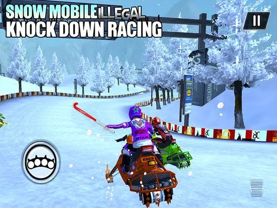 Изображение игры: SnowMobile Illegal Bike Racing