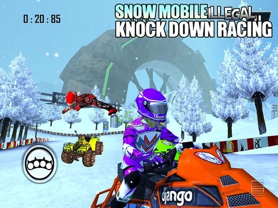 Изображение игры: SnowMobile Illegal Bike Racing