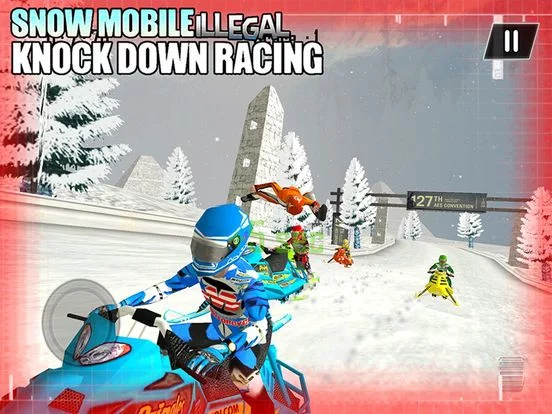 Изображение игры: SnowMobile Illegal Bike Racing