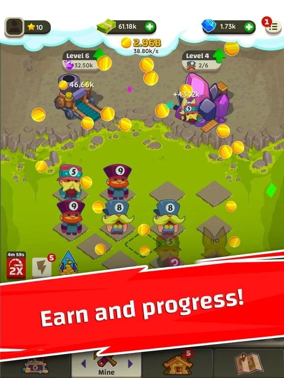Изображение игры: Power Miners: Merge & Build
