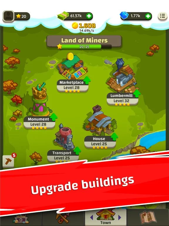 Изображение игры: Power Miners: Merge & Build