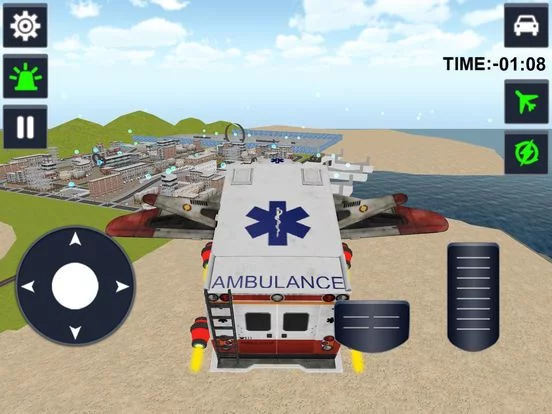 Изображение игры: Flying Ambulance Driving simulator