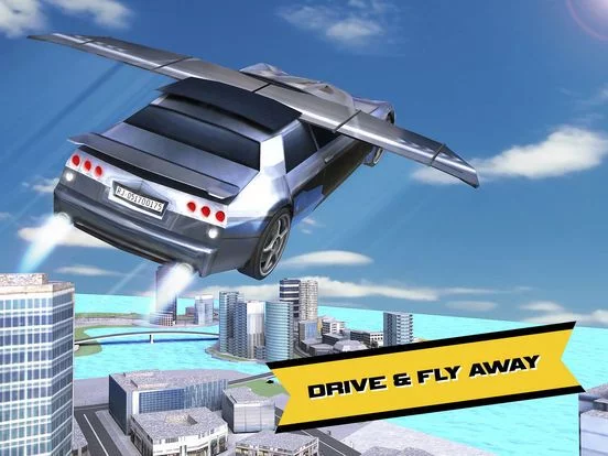 Изображение игры: Car Racing Real Flying Game