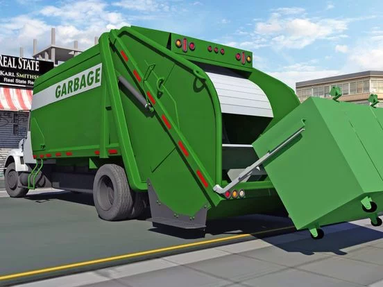Изображение игры: City Garbage truck Driver 3d simulator