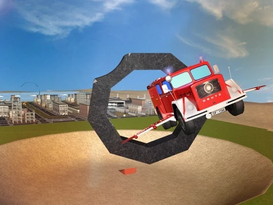 Изображение игры: Flying Firefighter Truck simulator 2016 Real City Hero
