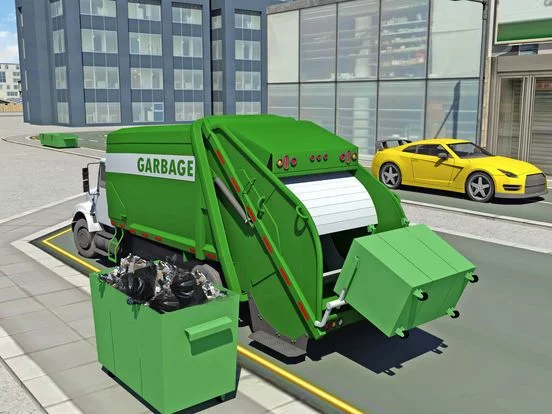 Изображение игры: City Garbage truck Driver 3d simulator