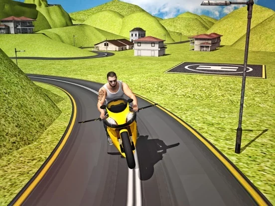 Изображение игры: Flying Moto Traffic Racer 3d