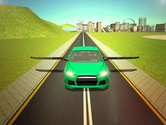 Изображение игры: Flying Muscle Car simulator