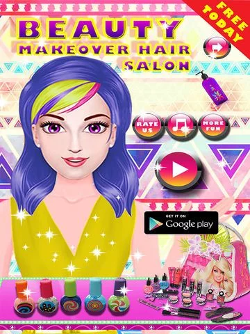 Изображение игры: Princess Hair Salon - Beauty Makeover Hairstyles Girls Games