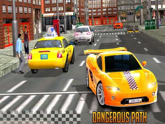 Изображение игры: Real Crazy taxi driver 3D simulator free 2016: Drive sports cab in modern city