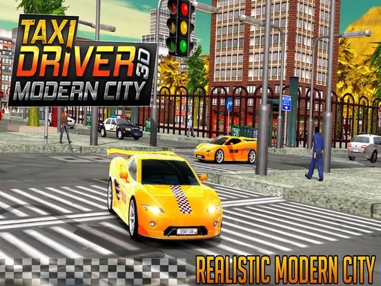Изображение игры: Real Crazy taxi driver 3D simulator free 2016: Drive sports cab in modern city