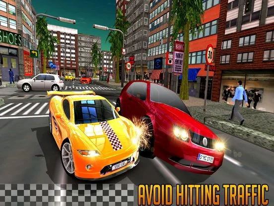Изображение игры: Real Crazy taxi driver 3D simulator free 2016: Drive sports cab in modern city