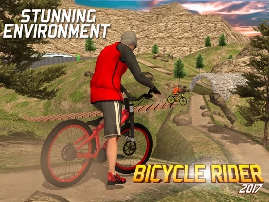 Изображение игры: Offroad bicycle rider - uphill mountain BMX rider