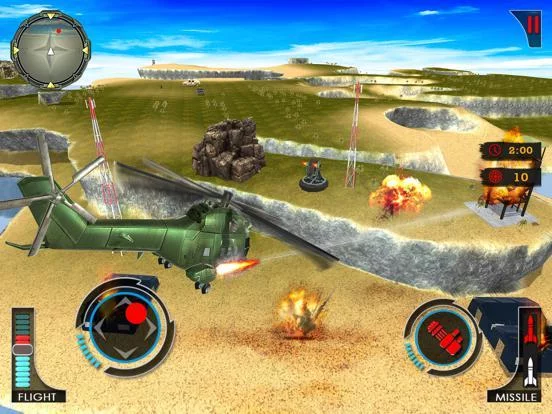 Изображение игры: Gunship Robot Helicopter Fight
