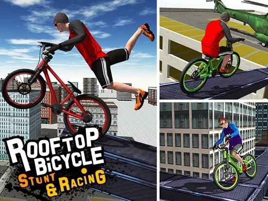 Изображение игры: Rooftop bicycle simulator 2019