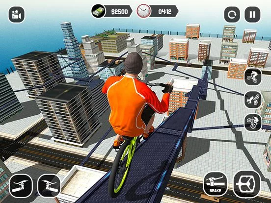 Изображение игры: Rooftop bicycle simulator 2019