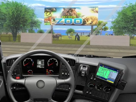Изображение игры: Zoo Animals Transporter Truck parking Simulator 3D
