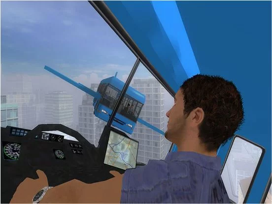 Изображение игры: Flying Bus City Stunts Simulator - Collect stars by performing stunts in 3D modern city