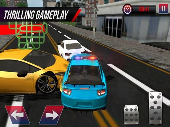 Изображение игры: Furious Police Criminal chase - Police car driving