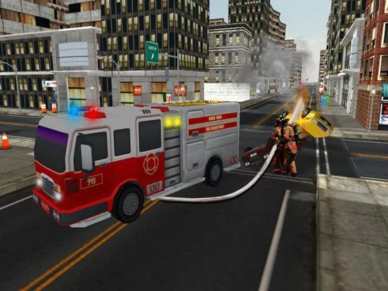 Изображение игры: Fire truck emergency rescue 3D simulator free 2016