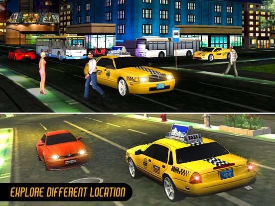 Изображение игры: Taxi Driver 3D-Extreme Taxi driving & parking game