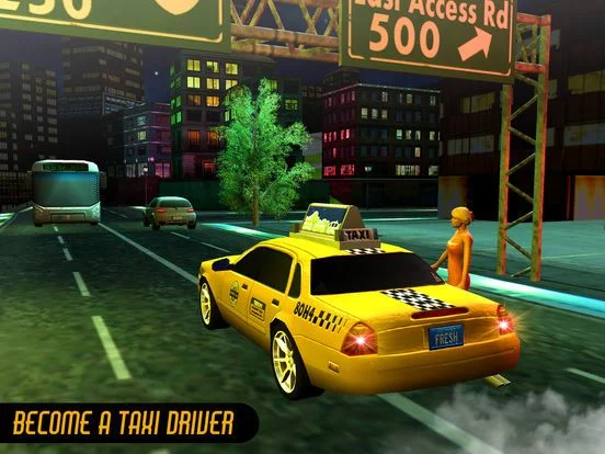 Изображение игры: Taxi Driver 3D-Extreme Taxi driving & parking game