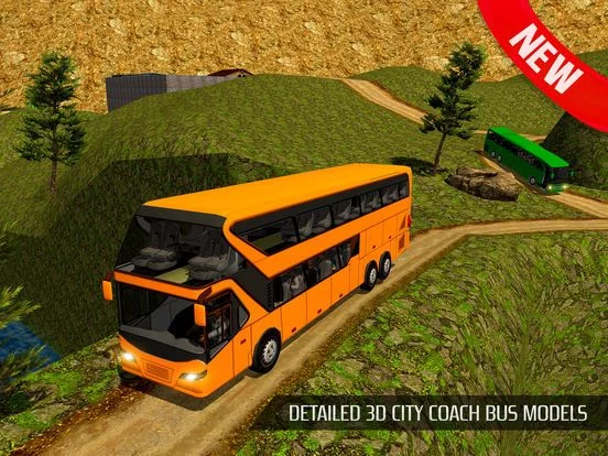 Изображение игры: Offroad driving bus 2017 - tourist bus parking