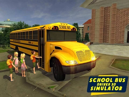 Изображение игры: School bus driving 2018