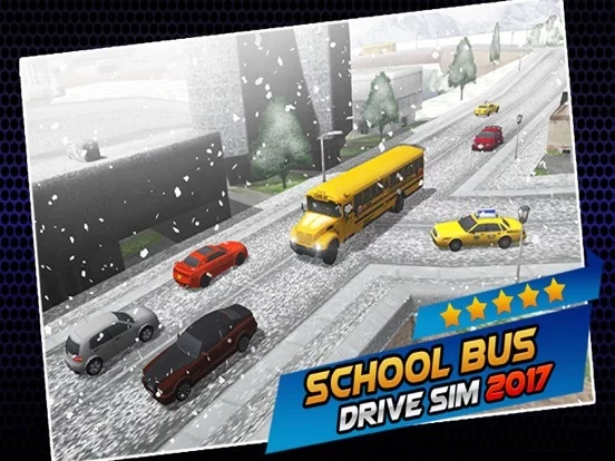 Изображение игры: Winter school bus simulator - snow bus parking 3D