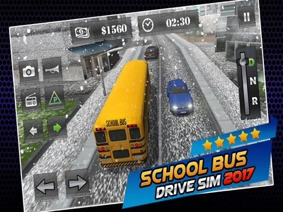 Изображение игры: Winter school bus simulator - snow bus parking 3D