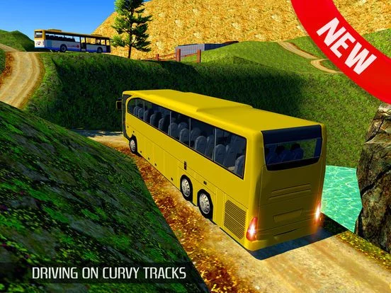 Изображение игры: Offroad driving bus 2017 - tourist bus parking