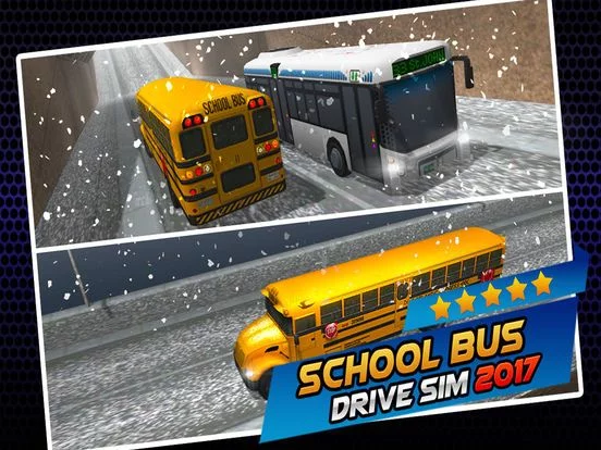 Изображение игры: Winter school bus simulator - snow bus parking 3D