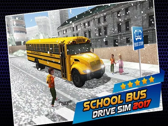 Изображение игры: Winter school bus simulator - snow bus parking 3D