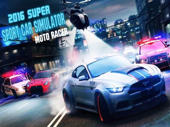 Изображение игры: 2016 Super Sport Car Simulator - Moto Racer PRO