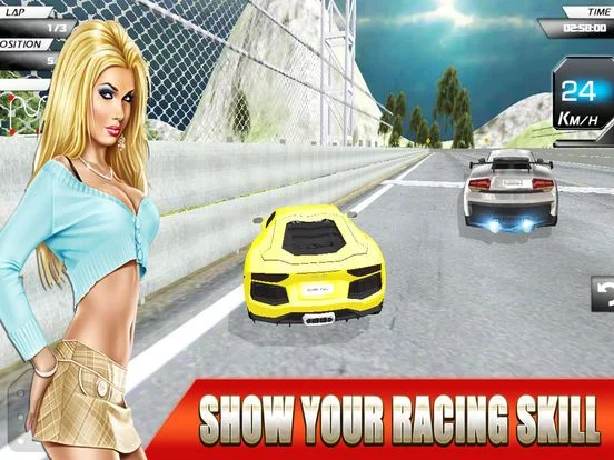 Изображение игры: Super Car Racing Nitro Online Edition Free