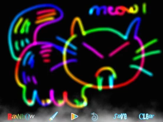 Изображение игры: RainbowDoodle - Animated rainbow glow effect