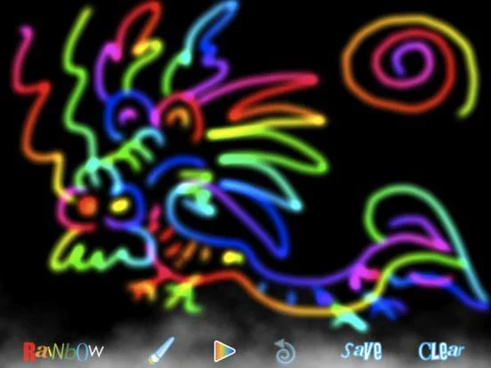 Изображение игры: RainbowDoodle - Animated rainbow glow effect