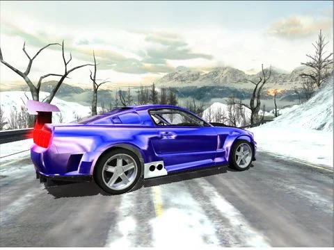 Изображение игры: Car Race Winter