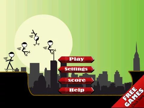 Изображение игры: Stickman Skateboard Hill Ride